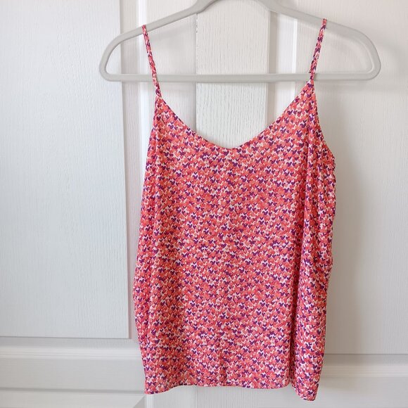 GAP Women's Pink Coral Heart Drapy Camisole Size M - Picture 1 of 12